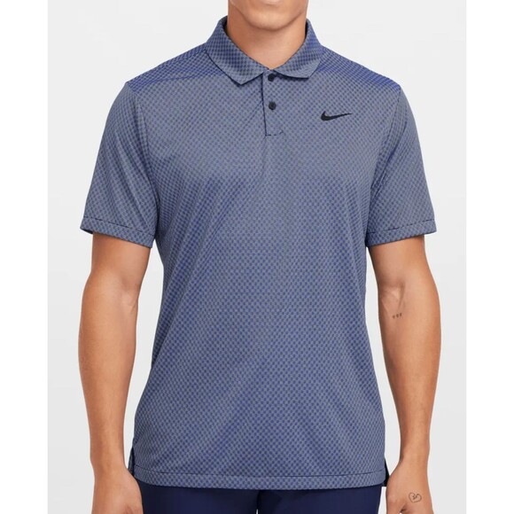 Nike Golf Shirt NK DF Tour Jacquard Polo Armory Navy FD5741-011 men's Large NEW - Picture 1 of 7